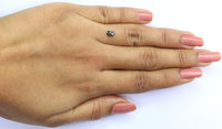 Natural Loose Oval Salt And Pepper Diamond Black Grey Color 0.40 CT 5.27 MM Oval Shape Rose Cut Diamond L2477