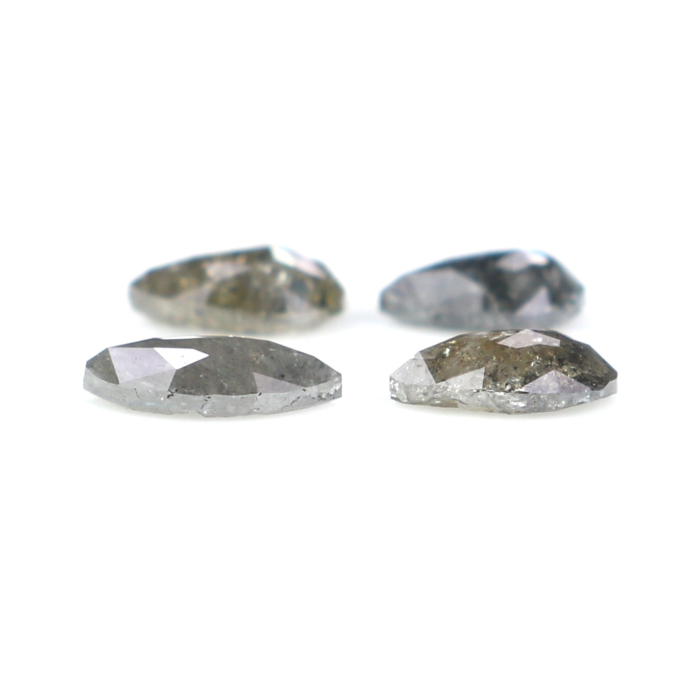 0.72 CT Natural Loose Mix Shape Diamond Salt And Pepper Mix Shape Diamond 5.25 MM Natural Black Grey Color Mix Shape Rose Cut Diamond KQ2638