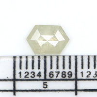 Natural Loose Hexagon Diamond Grey Color 0.64 CT 7.17 MM Hexagon Shape Rose Cut Diamond KDK2613