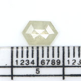 Natural Loose Hexagon Diamond Grey Color 0.64 CT 7.17 MM Hexagon Shape Rose Cut Diamond KDK2613