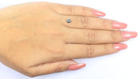Natural Loose Pear Salt And Pepper Diamond Black Grey Color 0.48 CT 5.35 MM Pear Shape Rose Cut Diamond L7879