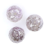 Natural Loose Bead Pink Color Diamond 1.12 CT 3.60 MM Bead Shape Rose Cut Diamond KR2255