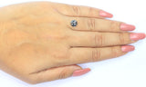 Natural Loose Round Rose Cut Salt And Pepper Diamond Black Grey Color 1.35 CT 6.85 MM Rose Cut Shape Diamond L827