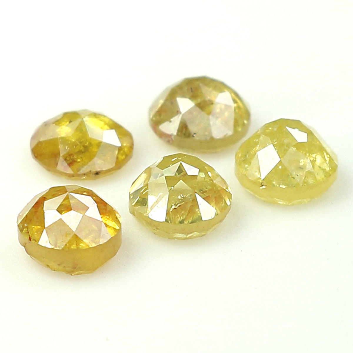 1.75 CT Natural Loose Rose Cut Diamond Yellow Color Round Shape Diamond 4.00 MM Natural Loose Yellow Color Round Rose Cut Diamond LQ1041