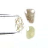 Natural Loose Slice Brown Grey Color Diamond 1.87 CT 9.69 MM Slice Shape Rose Cut Diamond L2636