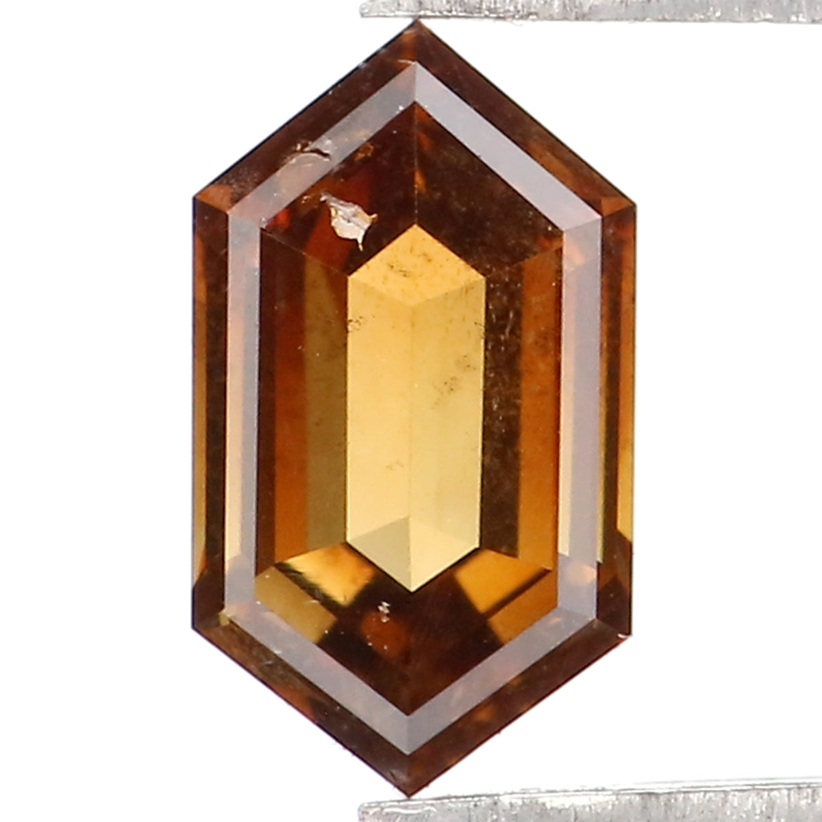 0.47 CT Natural Loose Hexagon Shape Diamond Brown Color Hexagon Cut Diamond 6.65 MM Natural Brown Diamond Hexagon Rose Cut Diamond LQ1830