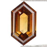 Natural Loose Hexagon Brown Color Diamond 0.47 CT 6.65 MM Hexagon Shape Rose Cut Diamond L1830