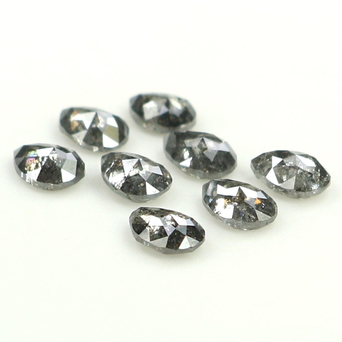1.11 CT Natural Loose Pear Shape Diamond Salt And Pepper Pear Rose Cut Diamond 3.75 MM Black Grey Color Pear Shape Rose Cut Diamond QL1281
