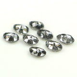 Natural Loose Pear Salt And Pepper Diamond Black Grey Color 1.11 CT 3.75 MM Pear Shape Rose Cut Diamond KDL1281