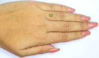 Natural Loose Rose Cut Yellow Green Diamond Color 0.85 CT 5.20 MM Round Rose Cut Shape Diamond KR660