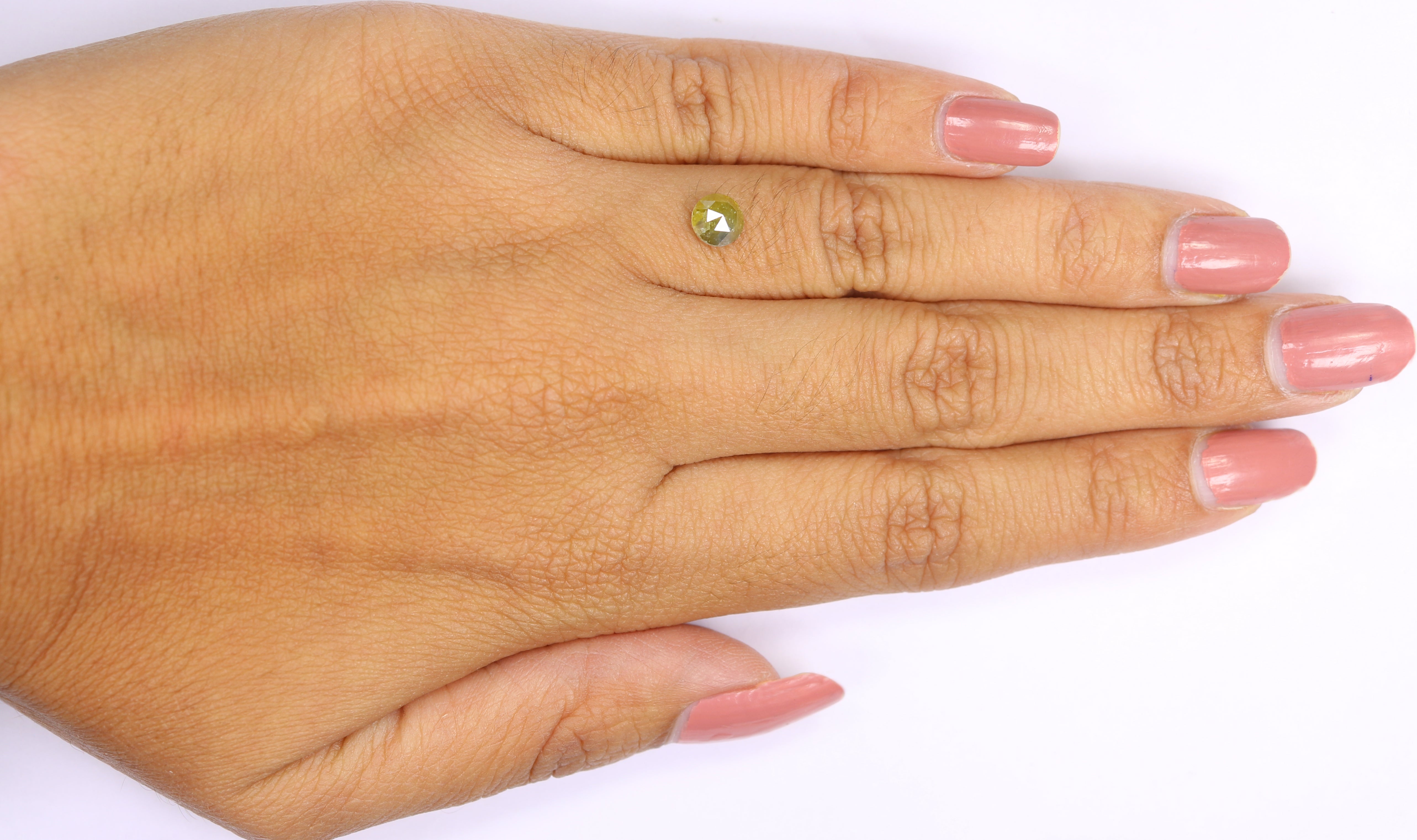 0.70 CT Natural Loose Round Rose Cut Diamond Yellow Color Round Shape Diamond 5.20 MM Natural Yellow Color Round Rose Cut Diamond LQ7810