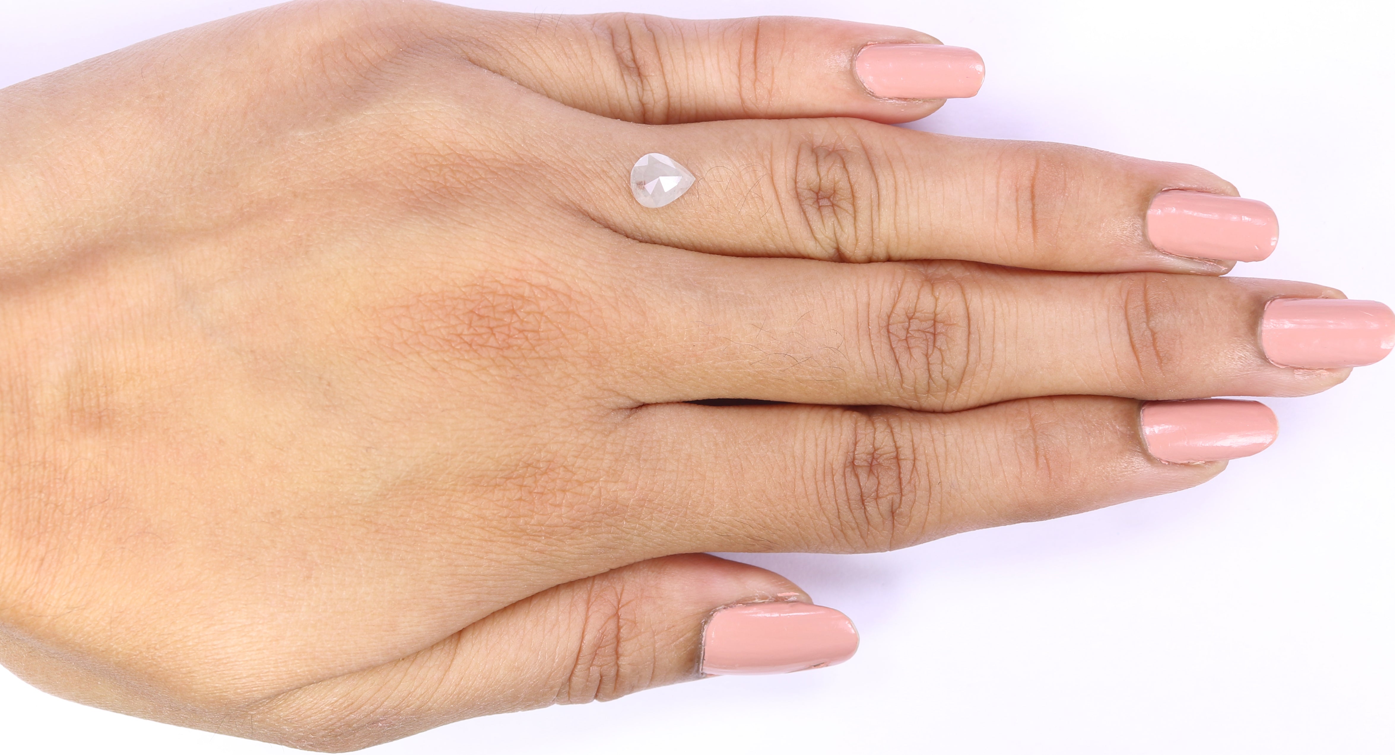 0.85 CT Natural Loose Pear Shape Diamond White Color Pear Cut Diamond 6.50 MM Natural Loose Grey Color Diamond Pear Rose Cut Diamond LQ8978