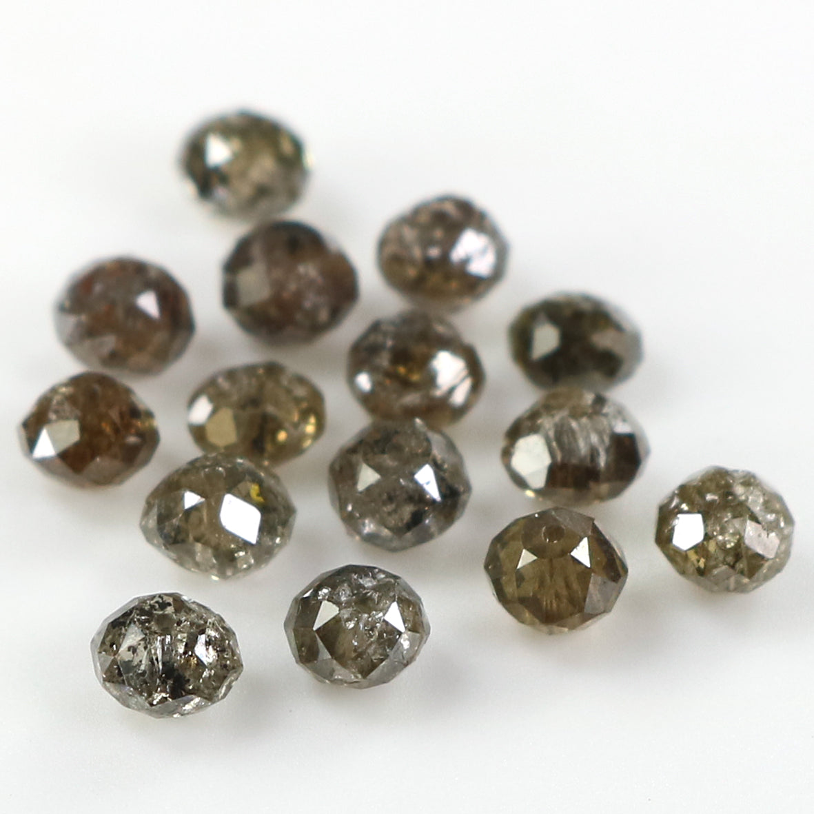 2.29 CT Natural Loose Bead Shape Diamond Brown Color Bead Cut Diamond 2.50 MM Natural Loose Brown Color Diamond Bead Rose Cut Diamond LQ1735