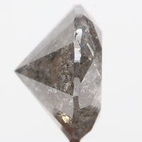 1.28 Ct Natural Loose Diamond, Grey Diamond, Round Diamond, Round Brilliant Cut Diamond, Sparkling Diamond, Rustic Diamond L443
