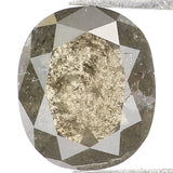 Natural Loose Oval Salt And Pepper Diamond Black Grey Color 1.01 CT 7.40 MM Oval Shape Rose Cut Diamond L1788