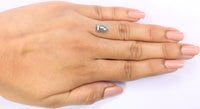 Natural Loose Shield Salt And Pepper Diamond Black Grey Color 1.20 CT 10.50 MM Shield Shape Rose Cut Diamond KR2035