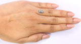 Natural Loose Shield Salt And Pepper Diamond Black Grey Color 1.20 CT 10.50 MM Shield Shape Rose Cut Diamond KR2035