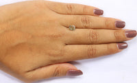 Natural Loose Cushion Yellow Grey Color Diamond 0.90 CT 6.40 MM Cushion Shape Rose Cut Diamond L7407