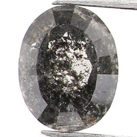 0.37 Ct Natural Loose Diamond, Oval Diamond, Black Diamond, Grey Diamond, Salt and Pepper Diamond, Antique Diamond, Real Diamond, L701