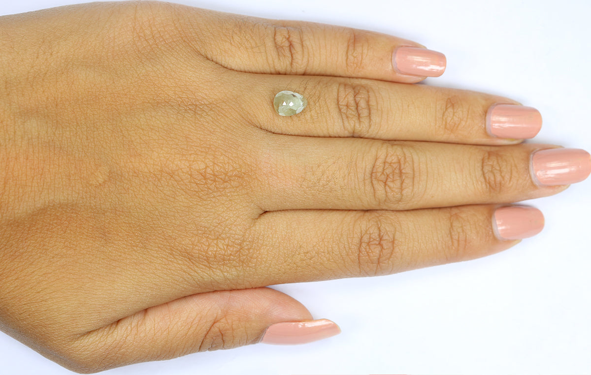 1.30 CT Natural Loose Pear Shape Diamond White Color Pear Cut Diamond 7.75 MM Natural Loose Grey Color Diamond Pear Rose Cut Diamond LQ5119