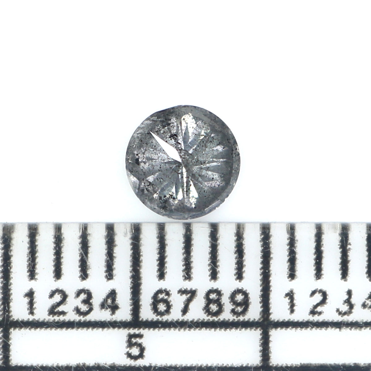 0.37 CT Natural Loose Round Shape Diamond Salt And Pepper Round Diamond 4.45 MM Natural Black Gray Color Round Brilliant Cut Diamond LQ2774