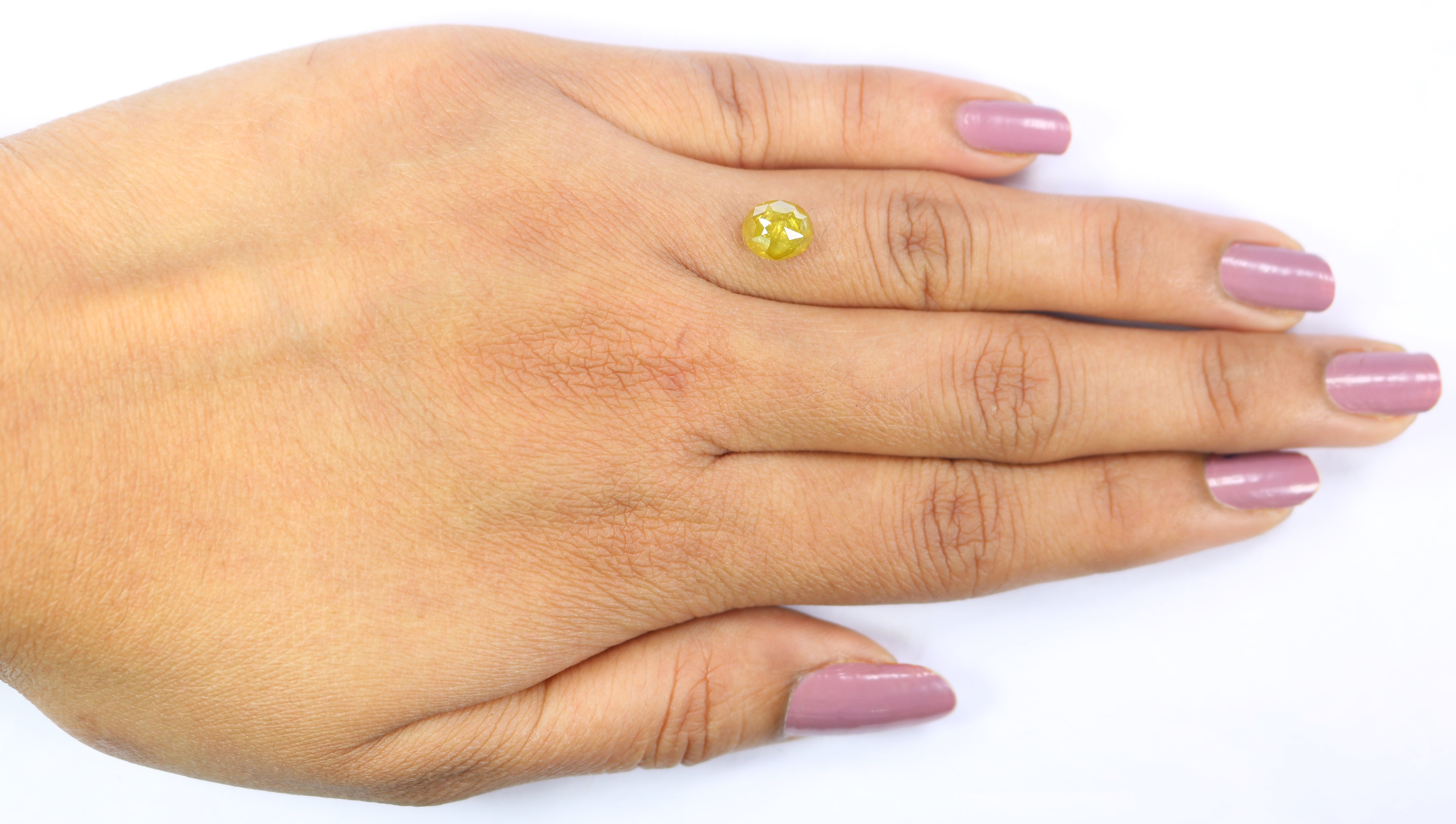 1.73 CT Natural Loose Oval Shape Diamond Yellow Color Oval Cut Diamond 7.20 MM Natural Loose Yellow Diamond Oval Rose Cut Diamond LQ2696