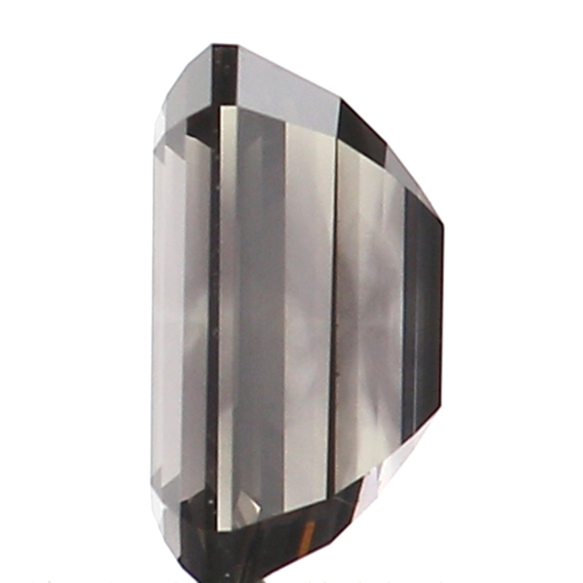 0.59 CT Natural Loose Emerald Shape Diamond Salt And Pepper Emerald Shape Diamond 5.35 MM Black Grey Color Emerald Rose Cut Diamond QL9757