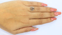 Natural Loose Slice Salt And Pepper Diamond Black Grey Color 0.91 CT 12.25 MM Slice Shape Rose Cut Diamond L9704