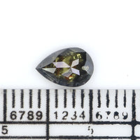 Natural Loose Pear Diamond, Salt And Pepper Pear Diamond, Natural Loose Diamond, Pear Rose Cut Diamond, 0.61 CT Pear Cut Diamond KDL2732