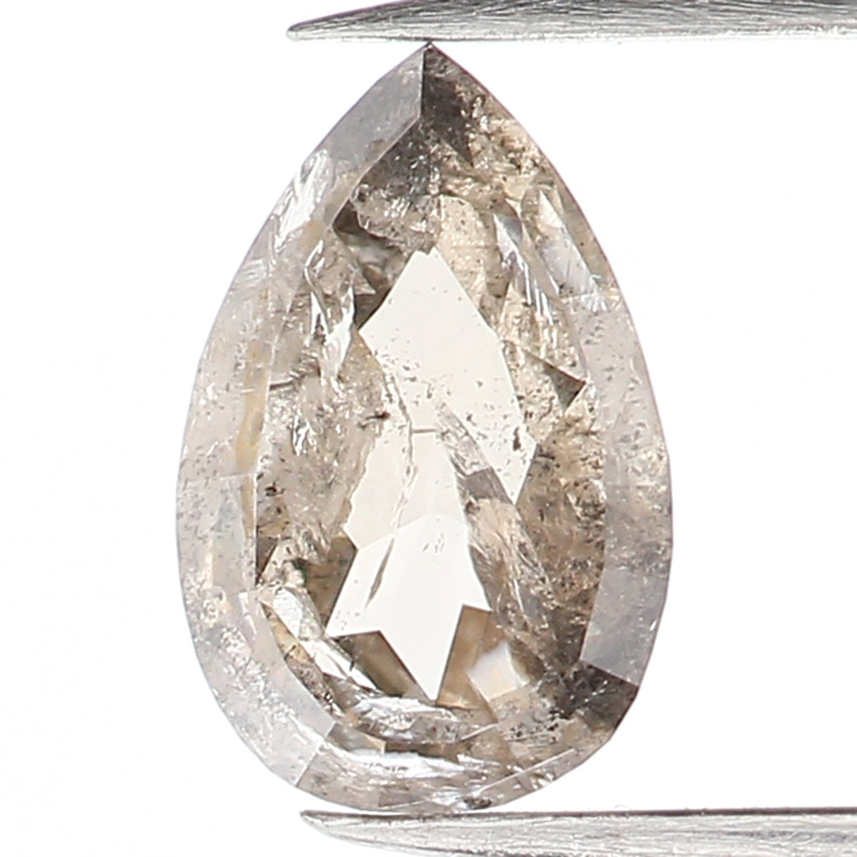 0.39 CT Natural Loose Pear Shape Diamond Salt And Pepper Pear Cut Diamond 6.15 MM Natural Brown Color Diamond Pear Rose Cut Diamond LQ975