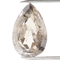 Natural Loose Pear Salt And Pepper Diamond Brown Color 0.39 CT 6.15 MM Pear Shape Rose Cut Diamond L975