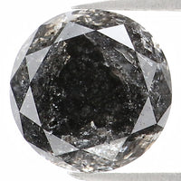 Natural Loose Round Rose Cut Salt And Pepper Diamond Black Grey Color 1.21 CT 6.80 MM Rose Cut Shape Diamond L1164