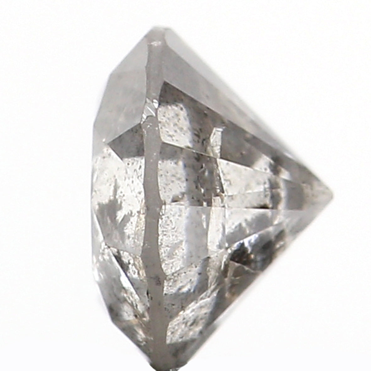 0.70 CT Natural Loose Round Shape Diamond Salt And Pepper Round Diamond 5.40 MM Natural Black Grey Color Round Brilliant Cut Diamond LQ5021
