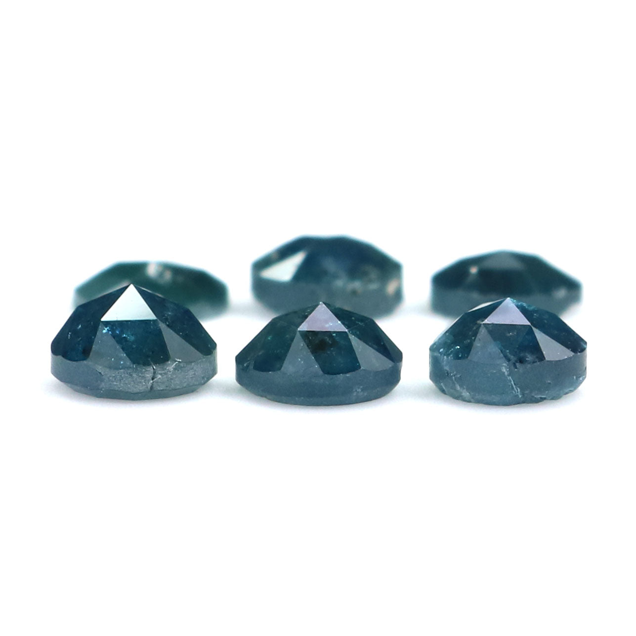 2.38 CT Natural Loose Round Rose Cut Diamond Blue Color Round Shape Diamond 4.35 MM Natural Loose Blue Color Round Rose Cut Diamond LQ2425