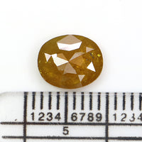 Natural Loose Oval Diamond Yellow Color 1.27 CT 8.08 MM Oval Rose Cut Shape Diamond L2648