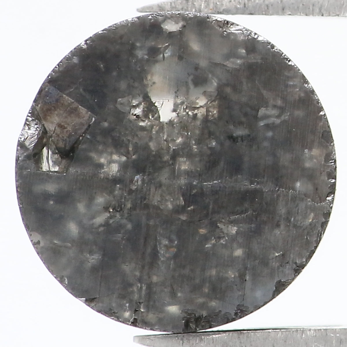 1.72 CT Natural Loose Round Rose Cut Diamond Salt And Pepper Round Diamond 7.40 MM Natural Loose Black Grey Color Rose Cut Diamond LQ1637