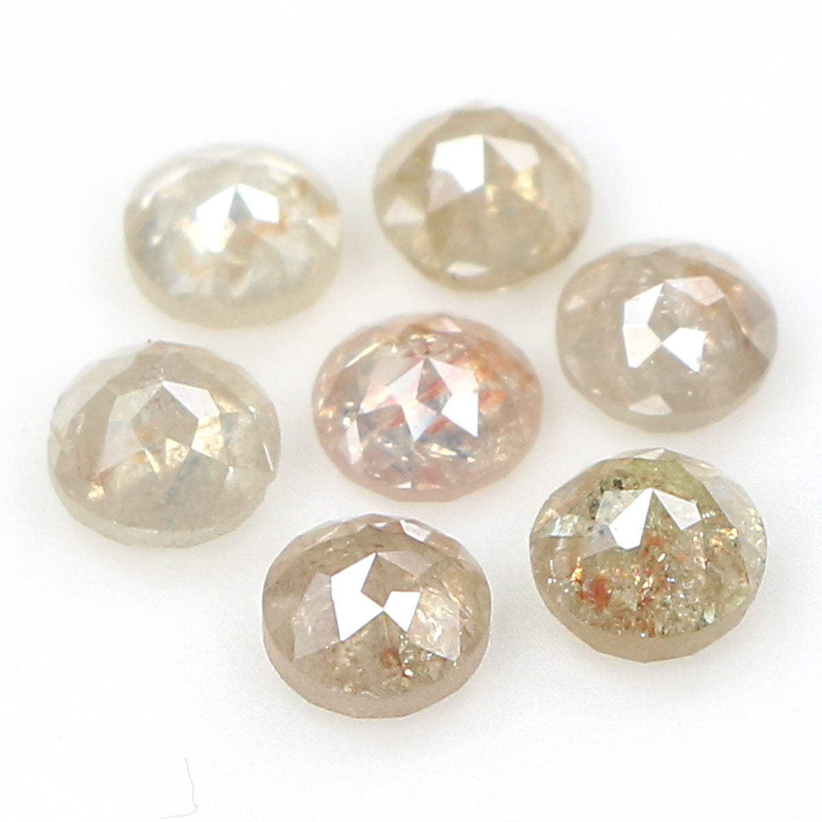 Natural Loose Round Rose Cut Grey Brown Color Diamond 1.80 CT 3.50 MM Rose Cut Shape Diamond KDL1703