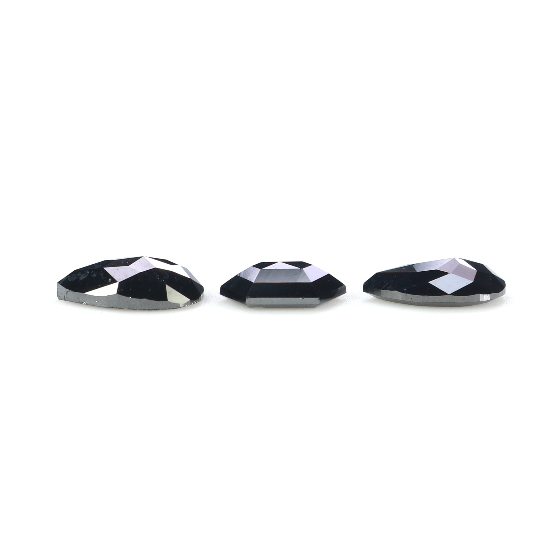 0.87 CT Natural Loose Mix Shape Diamond Black Color Mix Shape Diamond 5.95 MM Natural Loose Black Color Mix Shape Rose Cut Diamond LQ2709