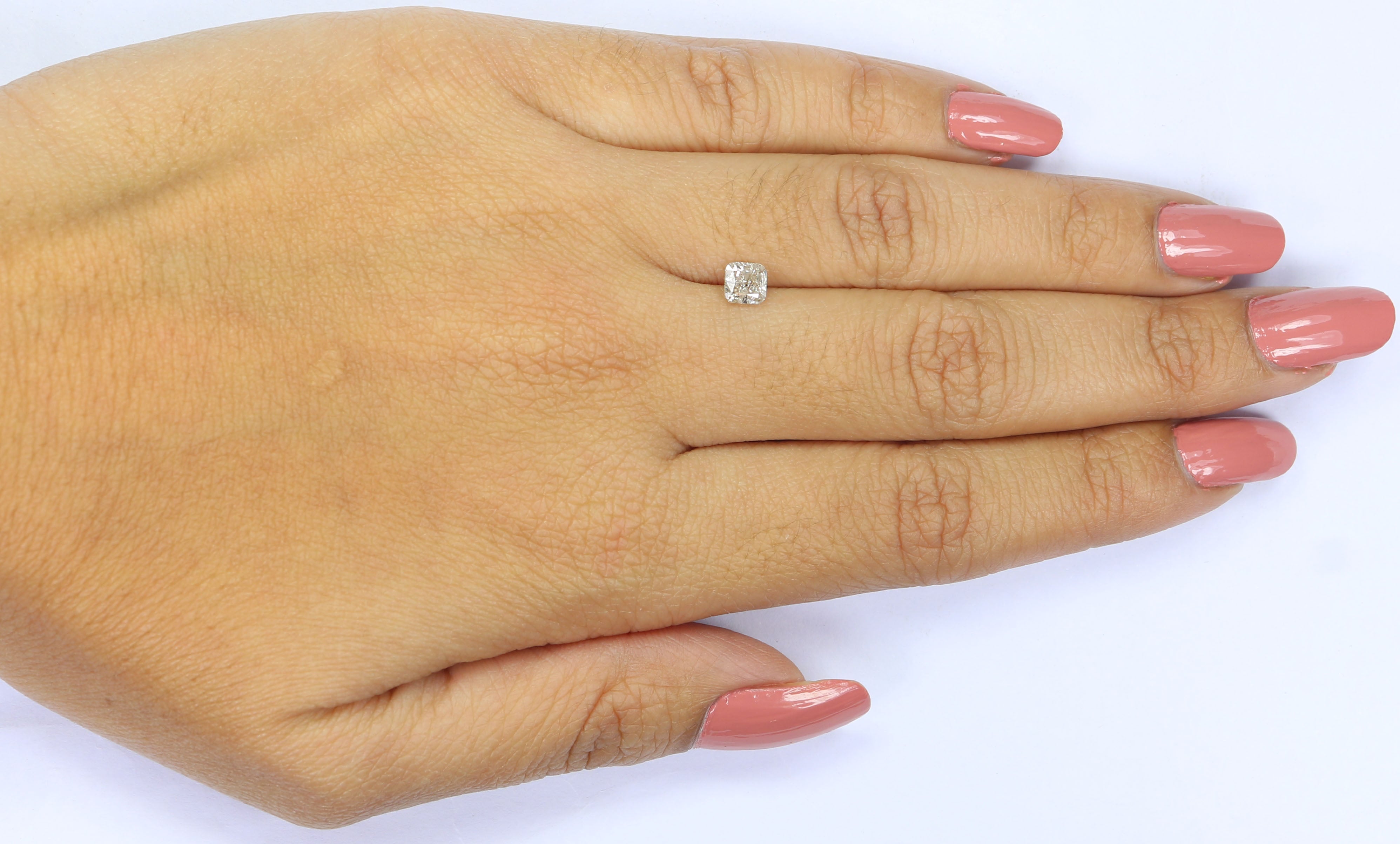 0.52 CT Natural Loose Cushion Shape Diamond White - H Color Cushion Cut Diamond 4.50 MM Natural Loose Cushion Brilliant Cut Diamond KQ1809