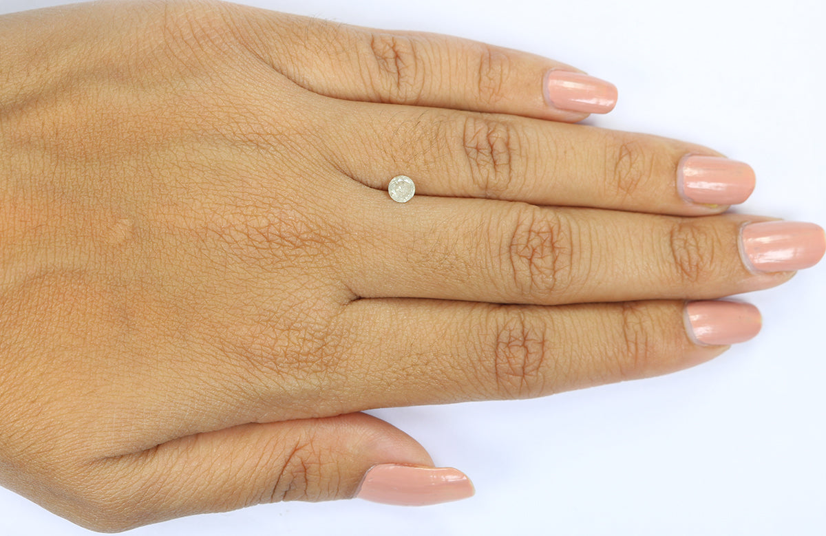 0.34 CT Natural Loose Round Shape Diamond Grey Milky Color Round Cut Diamond 4.30 MM Natural Grey Color Round Brilliant Cut Diamond KQ1338