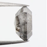 1.00 CT Natural Loose Diamond, Hexagon Cut Diamond, Salt and Pepper Diamond, Black Diamond, Grey Diamond, Rustic Rose Cut Diamond KDL276