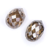 Natural Loose briolette Brown Color Diamond 1.05 CT 3.40 MM Drop Shape Rose Cut Diamond L149
