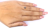 Natural Loose Radiant Salt And Pepper Diamond Black Grey Color 0.87 CT 4.90 MM Radiant Shape Rose Cut Diamond L5859
