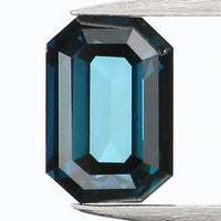 0.41 Ct Natural Loose Diamond, Emerald Cut Diamond, Blue Diamond, Polished Diamond, Rose Cut Diamond, Rustic Diamond, Antique Diamond KR2371