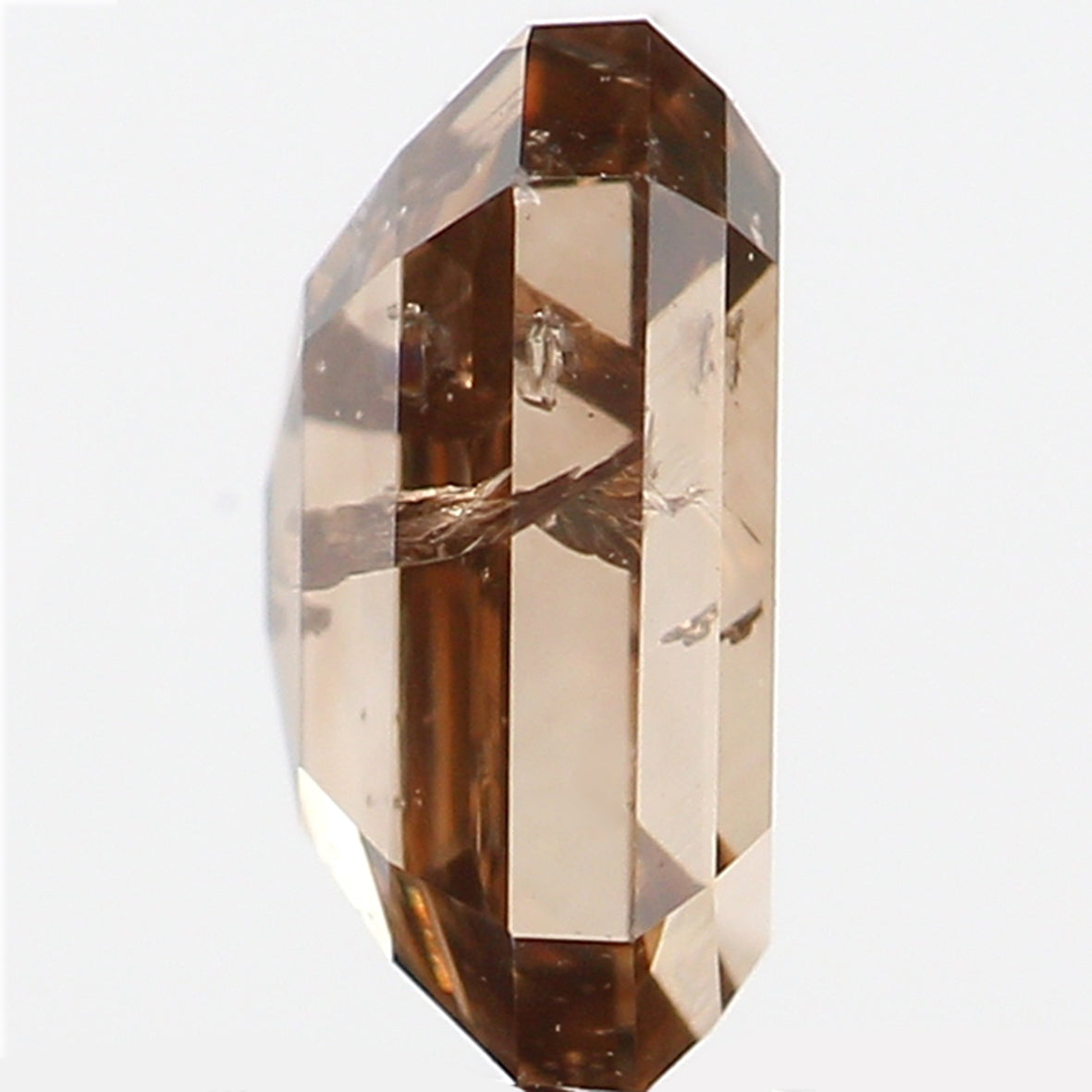 0.33 Ct Natural Loose Diamond, Emerald Cut Diamond, Brown Diamond, Polished Diamond, Rose Cut Diamond, Rustic Diamond, Antique Diamond L494