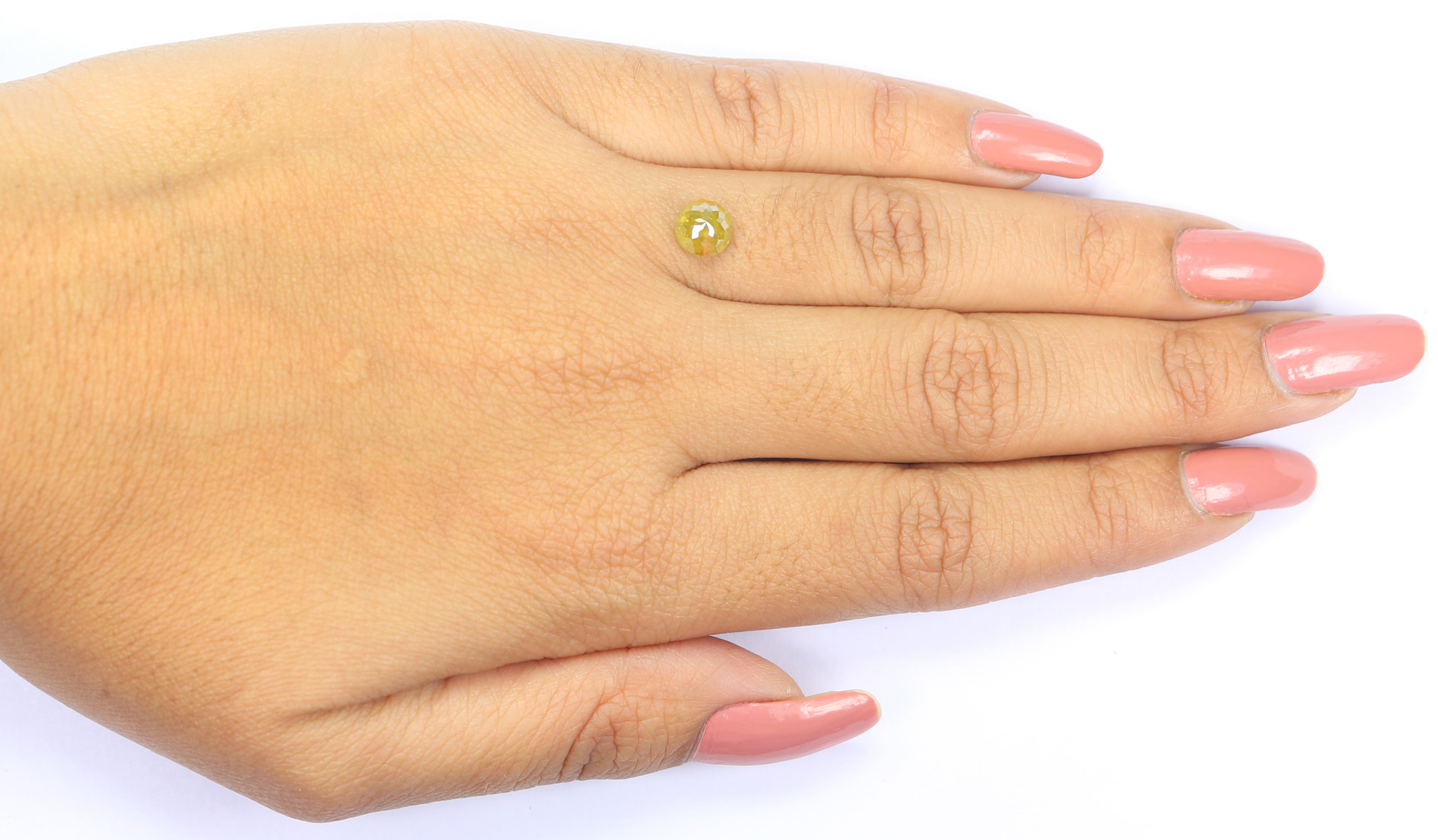 1.14 CT Natural Loose Round Rose Cut Diamond Yellow Color Round Shape Diamond 6.10 MM Natural Yellow Color Round Rose Cut Diamond LQ8841