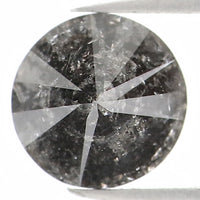 Natural Loose Round Salt And Pepper Diamond Black Grey Color 1.09 CT 6.25 MM Round Brilliant Cut Diamond L1159