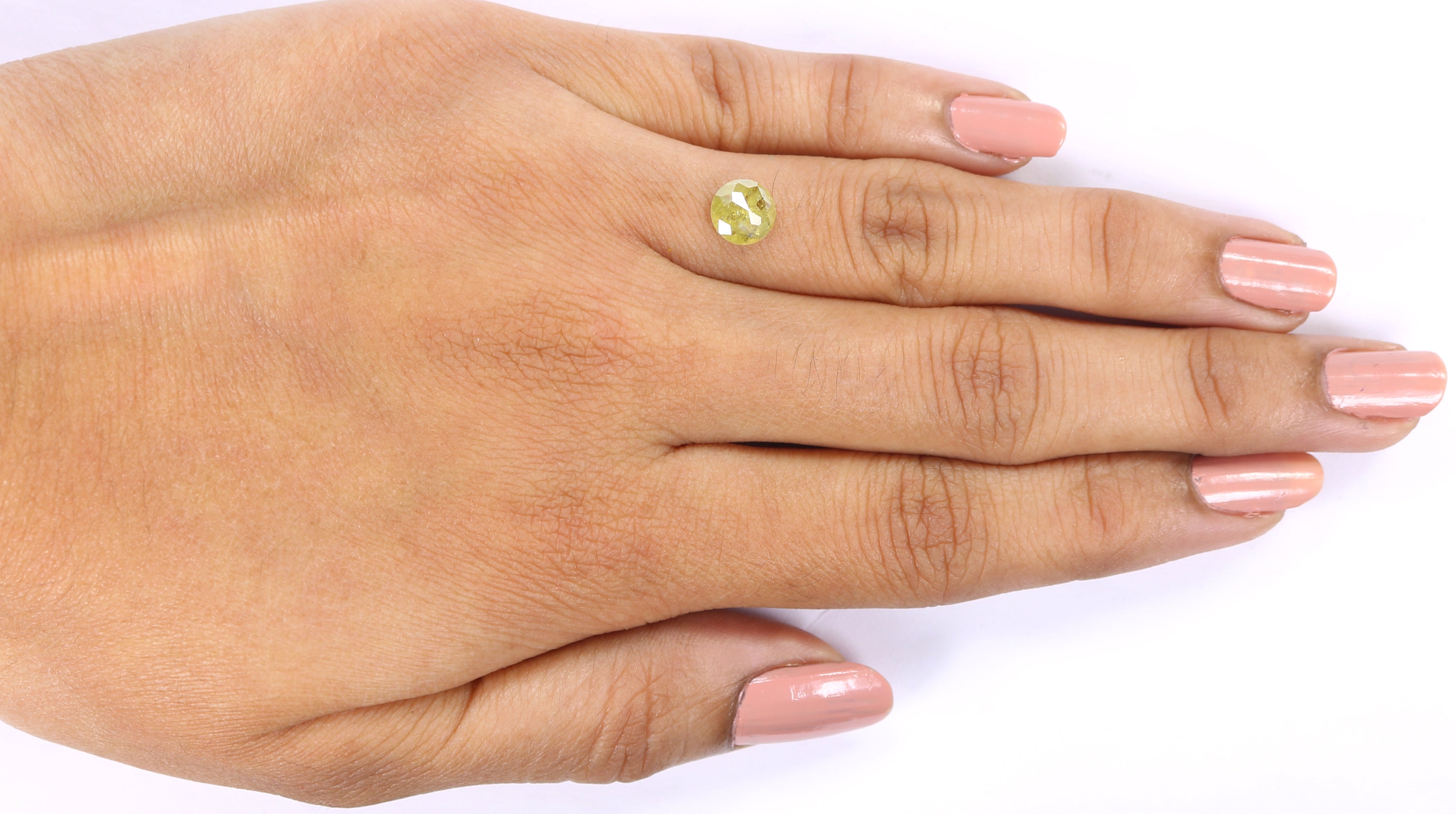 1.07 CT Natural Loose Round Rose Cut Diamond Yellow Color Round Shape Diamond 6.40 MM Natural Loose Diamond Round Rose Cut Diamond QK2496