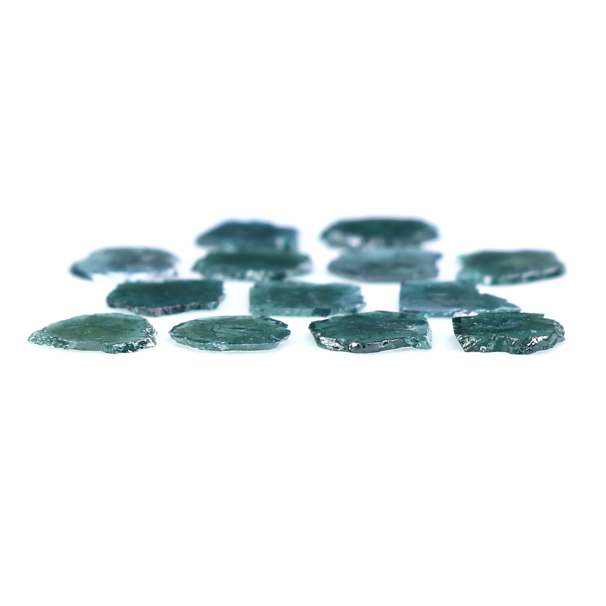 2.75 CT Natural Loose Slice Shape Diamond Blue Color Slice Cut Diamond 5.00 MM Natural Loose Blue Diamond Slice Irregular Cut Diamond LQ9178