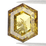 Natural Loose Hexagon Green Color Diamond 0.90 CT 6.50 MM Hexagon Shape Rose Cut Diamond KDL1070